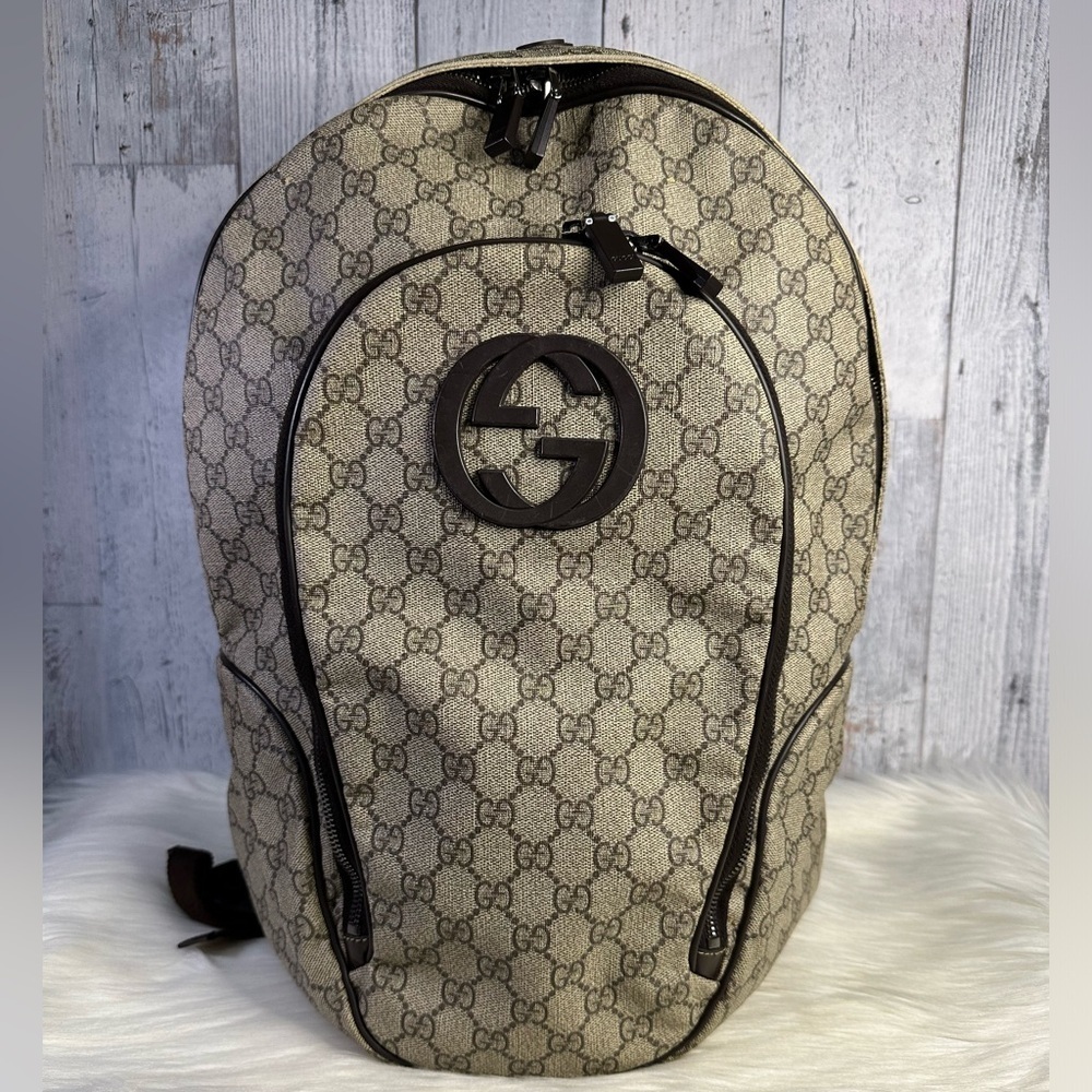 GUCCI monogram backpack in canvass leather